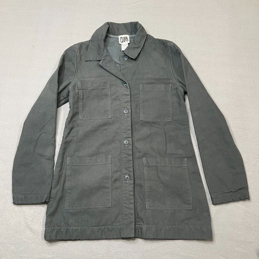 Prairie Underground Chore Jacket Women's XS Black Cotton Collared Button Front